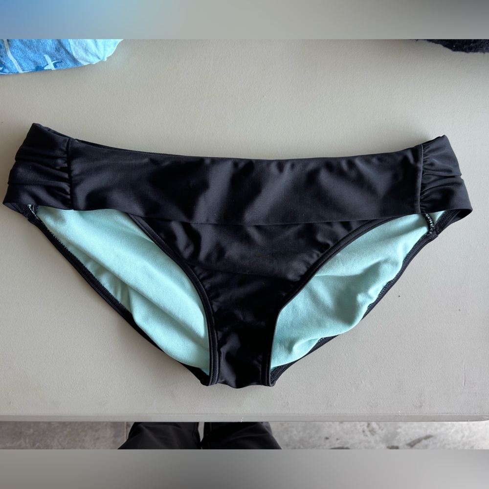 Prana Black and Mint Bikini Bottom